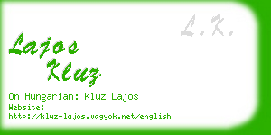 lajos kluz business card